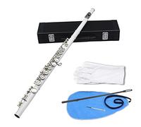 Strumento For Flauto A 16 Tasti, Flauto In C A Foro Chiuso, For Studenti Principianti, Garanzia Di Un Suono Di Alta Qualità, Con Custodia (Color : White)