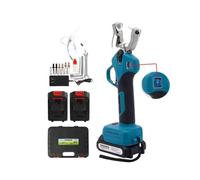 Strumento for l'allevamento e l'allevamento di animali, strumento elettrico for l'etichettatura del bestiame, etichetta for orecchie di animali da fattoria, con due batterie/1 caricabatterie(Blue)