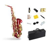 Strumento for sassofono contralto Strumento da gioco professionale Vernice rossa Chiave dorata Corpo in ottone, Sassofono contralto professionale in Mi bemolle, Set sassofono, Testa di flauto, Custodi