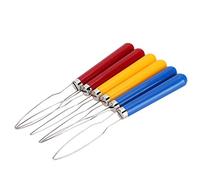 Strumento Gancio per Bottoni, 6 Pezzi Gancio per Bottoni Ad Anello in Filo Strumento per Aiutare a Tirare la Cerniera Accessori Fai-da-te Strumenti per Ricamo e Cucito Aiutante