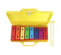 Strumento Glockenspiel, Giocattolo a percussione con tasti in metallo con suono accordato per l'apprendimento della musica, Sussidio didattico con note e costruzione codificate a colori,