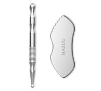 Strumento Gua Sha e penna di agopuntura in acciaio inossidabile HAZUU - Massaggio dei tessuti profondi e terapia per il sollievo dal dolore con massaggio dei punti trigger