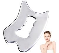 Strumento Gua Sha in acciaio inossidabile raschietto muscolare in metallo con impugnatura comoda strumento per massaggio per schiena gambe braccia collo spalle