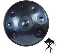 Strumento Handpan - 56cm Steel Tongue Drum Da 9/10/12 Note Per Adulti - Hand Pan Drum Con Tripode, Battenti E Borsa Per Il Trasporto, 440Hz(Blu,9)