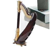 Strumento harap in miniatura, modello di arpa in miniatura,Modello di strumenti decorativi - Dispositivo per la casa da 5,5 pollici Ornamento per gli amanti della musica, figura di decorazione da