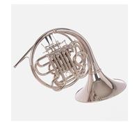 Strumento In Corno Francese Nichelato A Quattro Tasti Tono B/fa Con Bocchino E Custodia Kit Corno Francese