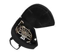 Strumento In Ottone A Doppia Fila Con Corno Francese Placcato Oro A Tre Chiavi In Sib Include Custodia E Bocchino. Set Corno Francese