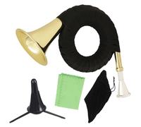 Strumento In Ottone Si Bemolle Grande Corno Da Caccia Corno Francese Corno Francese Dorato Con Supporto Kit Corno Francese