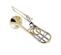 Strumento In Ottone Trombone Tenore In Ottone Laccato Oro Dal Si Al Fa Con Scatola Portaoggetti E Accessori Trombone per Principianti (Color : B)