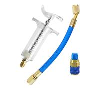 Strumento Iniettore Olio AC, Riempitore di Olio Refrigerante per Automobili, Iniettore Liquido Refrigerante Antigoccia per Uso Marino, Camion, Autocaravan, Auto, Garage, Officina