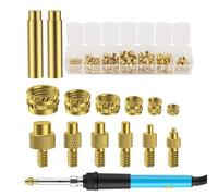 Strumento inserisci set di calore | Suggerimenti per saldatura in ferro | Set di testa di saldatura inserto filettato | Temperatura regolabile 180-500 ° C con inserti filettati da 130 pc M2/M3/M4/M5/M