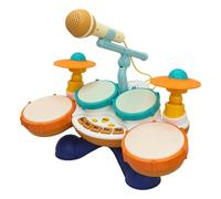 Strumento interattivo per bambini - Giocattolo di apprendimento interattivo e colorato regolabile in altezza, per percussione, pacchetto musicale per la batteria, set di apprendimento giocoso per