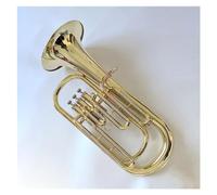 Strumento Jazz Con Corno Eufonio Tenore A Tre Chiavi Eufonio Tono Si Bemolle Con Corpo In Ottone Con Custodia Eufonio per Principianti (Color : Gold)