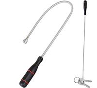 Strumento magnetico per pickup, forte magnete per recuperare magneti, bastone magnetico flessibile a molla pieghevole | Trova metallo asta lunga, strumento multifunzione con manico antiscivolo per