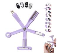 Strumento magnetico per unghie, 8 in 1, magnete per occhi di gatto, portatile, fai da te, facile da usare, basta scorrere, strumento magnetico multifunzionale per nail art per salone e casa, design