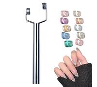 Strumento magnetico per unghie - Barra magnetica per unghie a forma di Y | Strumento per manicure a doppia estremità potente asta di aspirazione per studio delle unghie, salone delle unghie