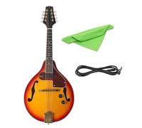 Strumento Mandolino Elettroacustico A 8 Corde In Legno Di Abete Con Corde E Cavi Professionale Mandolino