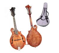 Strumento Mandolino Fatto A Mano Pannello Posteriore In Acero Fiammato Massello Con Borsa Strumento Mandolino