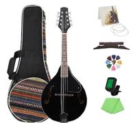 Strumento Mandolino Professionale Mandolino A Style Strumento Musicale A 8 Corde In Mogano Mandolino Acustico Per Principianti(SET 1)