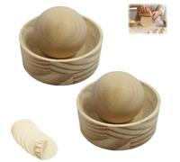 Strumento Manuale Per Avvolgere Gli Gnocchis, Confezione Da 2 Stampo In | Legno Per Involucri Di Gnocchis, Strumento A Sferas Rotante Per Pressare La Pasta, Stampo In Legno Portatile E Riutilizzabile