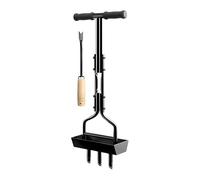 Strumento manuale per la ventilazione del prato, strumento per erba Lerator con strumento pulito per giardino, strumenti di ventilazione manuale con 3 denti cavi, per la cura del terreno e del