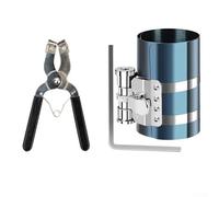 Strumento manuale per l'installazione di anelli pistone, 1 pezzo in acciaio al carbonio per revisione del motore, compressione e installazione rapide, finitura blu resistente all'usura, uso meccanico