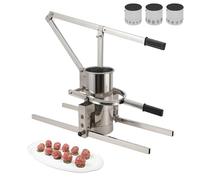 Strumento manuale per polpette - Strumento in acciaio inox con 3 stampi per produzione commerciale di pesce, manzo, maiale e polpette di gamberetti in cucine e ristoranti