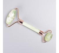 Strumento massaggiatore in cristallo di quarzo naturale a doppia testa con rullo di giada in metallo oro rosa, opalite DINZHHENGYIN(Color:Xiuyan Jade)