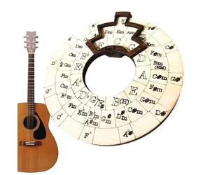 Strumento melodia in legno, rotella rotonda per accordi per note, accordi, firma , per l'apprendimento della musica e la scrittura di canzoni per musicisti, insegnanti, studenti, strumento