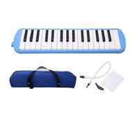 Strumento Melodica a 32 tasti, Bocchino Blue Melodica a tubi singoli Tastiera per pianoforte ad aria, con set di borse per il trasporto, Strumento a fiato portatile per (Blu)