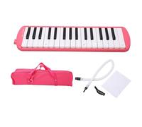 Strumento Melodica a 32 tasti, Bocchino Blue Melodica a tubi singoli Tastiera per pianoforte ad aria, con set di borse per il trasporto, Strumento a fiato portatile per (Rosa)