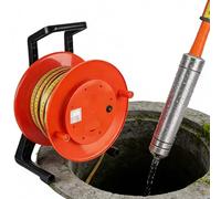 Strumento Misurazione Livello Acque Sotterranee, Indicatore Elettronico Livello Acqua Pozzo, Misuratore Portatile Immersibile 10M-300M, Sonda Inossidabile, Con Display Picco Livello(10M)