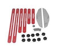 Strumento modello per misurare i gradini, strumento di misurazione per scale regolabile con doppia scala, squadra da ripresa in lega di alluminio da 11 a 60 pollici per alzate, car (Rossa)