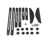 Strumento modello per misurare i gradini, strumento di misurazione per scale regolabile con doppia scala, squadra da ripresa in lega di alluminio da 11 a 60 pollici per alzate, car (Nera)