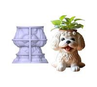 Strumento Multifunzionale Per La Decorazione Giardinaggio Dello Stampo In Silicone Fioriera Cani Compatibile Con Materiali Artigianali In Resina Cemento. Stampo Vasi Da Fiori