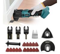 Strumento multifunzione Ecarke per Makita 18V Li-ion, 6 velocità regolabili, motore senza spazzole per rimuovere, raschiare, tagliare con 23 accessori (batterie non incluse)