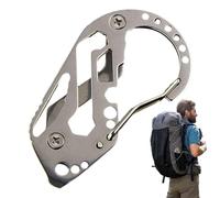 Strumento multifunzione per portachiavi, strumento a moschettone, piccolo portachiavi multistrumento, moschettone portachiavi, clip portachiavi anti-smarrimento, moschettone tascabile per campeggio