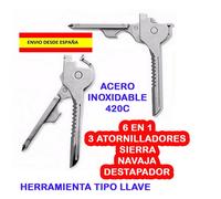 Strumento Multiuso Chiave 6 In 1 Sopravvivenza Campeggio Auto Chiavi Moto Barca