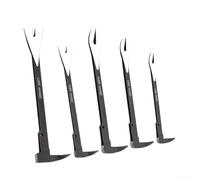 Strumento multiuso per la rimozione delle unghie, 3 in 1, piede di porco e martello, con rivestimento a spruzzo in plastica nera resistente alla ruggine e design efficiente con scanalatura a V (D)