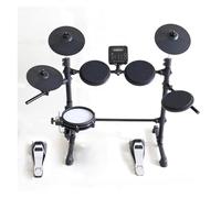 Strumento Musicale A Batteria Digitale Pieghevole Portatile con Quattro Tamburi E Tre Piatti Batteria Elettronica Kit (Color : A)