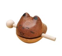 Strumento musicale a blocchi di legno, pesce in legno del tempio - Strumento a percussione Statuetta antistress pesce in legno,Strumento musicale creativo e divertente, ornamento da ufficio per maggio