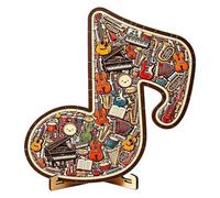 Strumento musicale a forma di nota musicale, puzzle 3D in legno con note musicali, strumento musicale creativo, decorazione regalo per gli amanti della musica