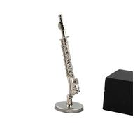 Strumento Musicale Decorazione 8 Cm/11 Cm/14 Cm/18 Cm Rame Miniatura Modello Di Flauto Mini Strumento Musicale Decorazione Della Casa(Silver,18cm)