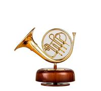 Strumento Musicale Decorazione Sassofono Tromba Grande Strumento Orchestrale Carillon Rotante Carillon Ornamento Da Tavolo(B)