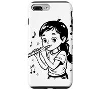 Strumento musicale della ragazza flauto dei cartoni animati Custodia per iPhone 7 Plus/8 Plus