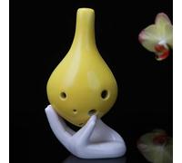 Strumento musicale for flauto Ocarina Alto ToneC in plastica a 6 fori con corda for appendere 4 colori opzionali for prestazioni for principianti (Color : A)