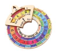 Strumento Musicale in Legno Cerchio delle Quinte Rotondo Colorato | Aiuta nello Studio della Teoria Musicale, Mostra le Modifiche di Tonalità, Uso Portatile per Casa e Aula