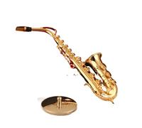 strumento musicale modello Micro strumento per sassofono contralto Mini decorazione carina Modello creativo artigianato Accessori unici Porta sassofono (Size : 16)