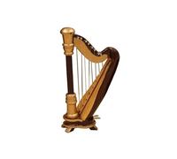 strumento musicale modello Mini ornamenti per modelli di arpa, artigianato in legno, strumenti musicali, modelli in miniatura classici portatili, creatività unica