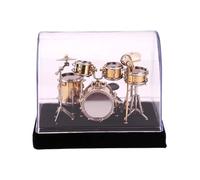 strumento musicale modello Modello di kit di batteria jazz Fai da te fatto a mano piccolo strumento musicale chitarra squisita decorazione in miniatura display mini batteria piatti per microfono (Siz